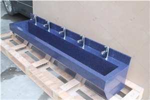 Custom Blue Durlax Solid Surface Bathroom Wash Sink