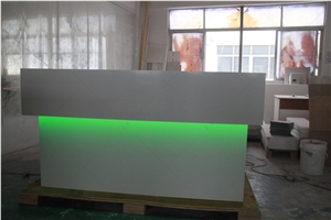 Factory Furniture Solid Acrylic Worktops Led Reception Desk