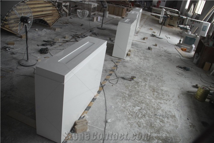 Pure Acrylic Solid Surface Airport Project Dispaly Counters