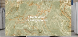 Light Green Onyx Polished Slabs