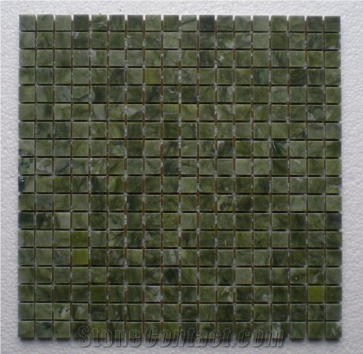 Green Marble Basketweave Mosaic Tiles Wholesale Mosaic Pattern
