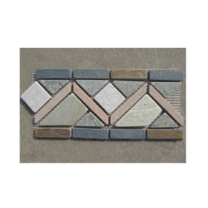 Natural Slate Mosaic Border