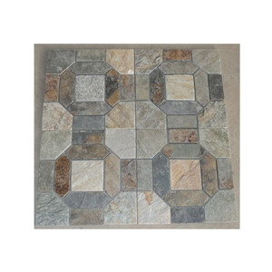 Natural Slate Mosaic Tiles Wall Mosaic For Sale