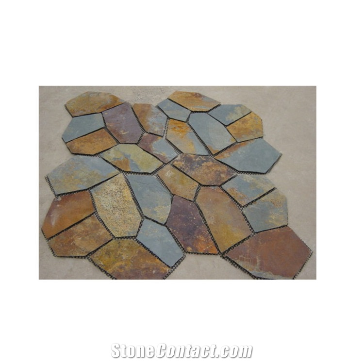 Natural Slate Tiles Crazy Paving Stone For Sale