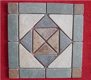 Slate Floor Stone Mosaic Slate Mosaic Pattern For Sale
