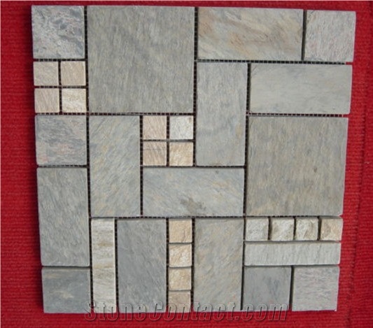 Slate Floor Stone Mosaic Slate Mosaic Pattern For Sale