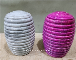 Himalayan White Marble Colored Cremation Urns