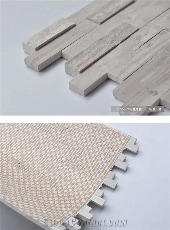 Wooden Grey Marble Mosaic