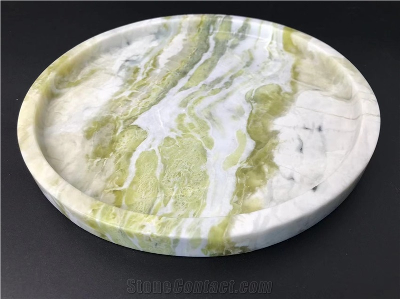 Green Jade Stone Marble Tray