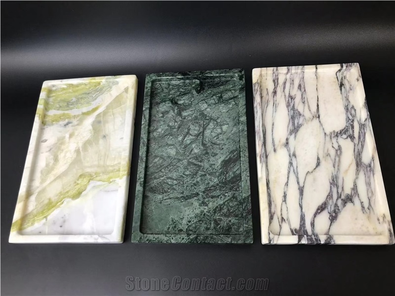 Green Marble Tray Marble, Kitchen Accessories