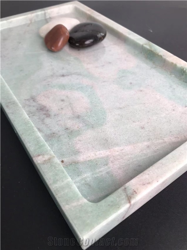 Landscape Green Marble Tray, Serving Plates