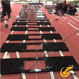 Angola Black Granite Kitchen Counter Tops