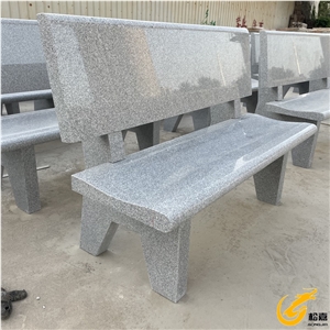 China Factory Silver Grey Granite Garden Benches