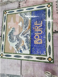 Factory Price Mix Marble Water-Jet Cutting Square Medallion