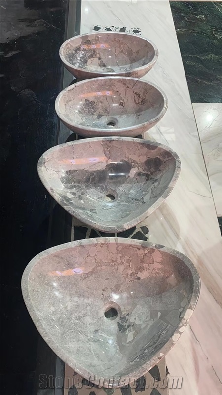 Factory Price Panda Grey Marble Basin For Hotel