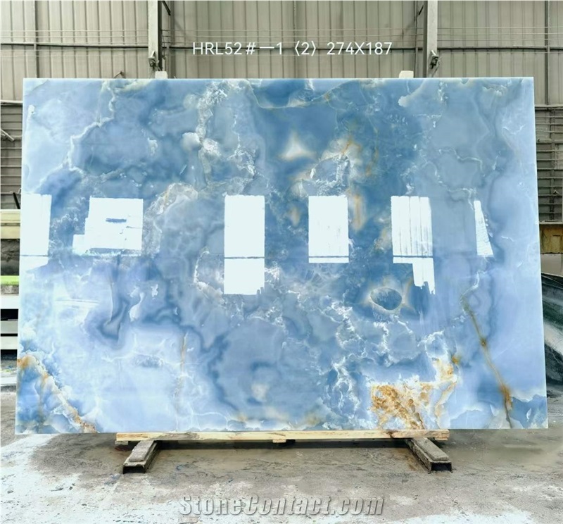 New Arrival Blue Onyx Slabs&Tiles For Hotel Project