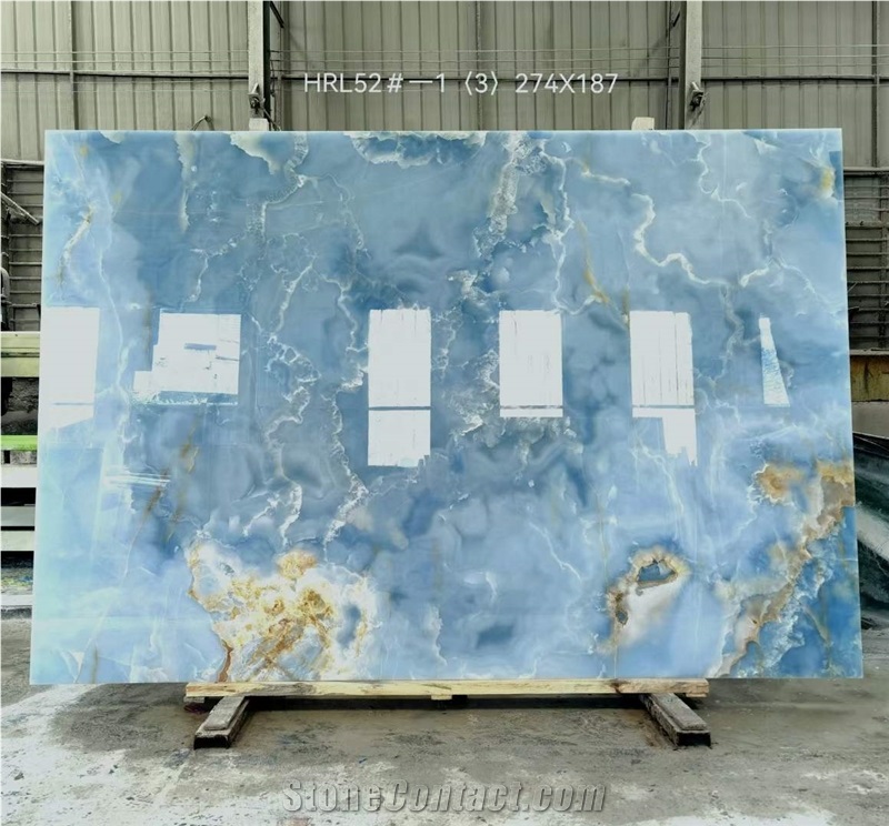New Arrival Blue Onyx Slabs&Tiles For Hotel Project