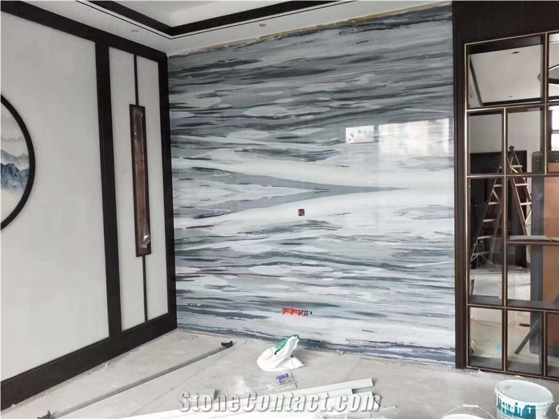Oriental Blue Marble Slab For Hotel Project