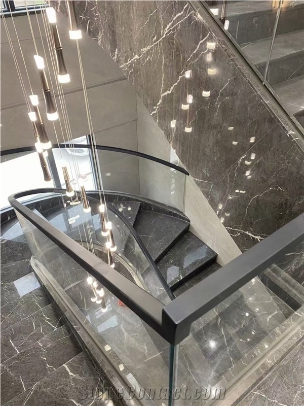 Wyndham Grey Marble Stairs