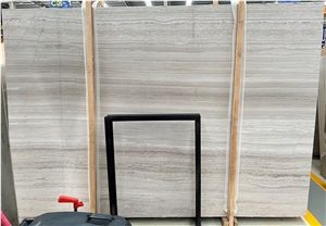 White Wooden Marble Polished Slabs 2400Mmx1200mm Up