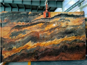 Brazilian Fire Phoenix Quartzite Slabs