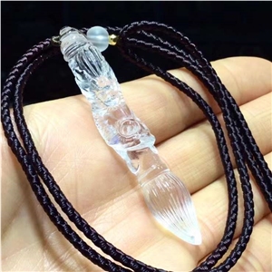 Pure Natural White Crystal Dragon Ball Brush