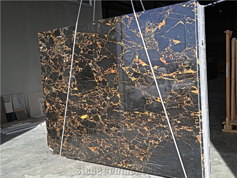 Portofino Black Marble Slabs