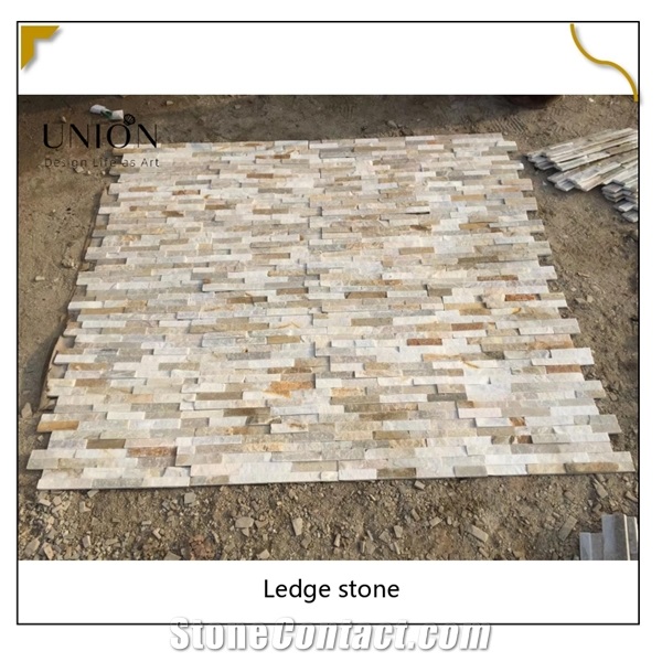 Beige Culture Stone Slate Stone Wall Panel For Interior Wall