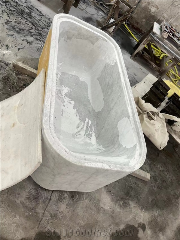 Carrara White Marble Stone Bathtub