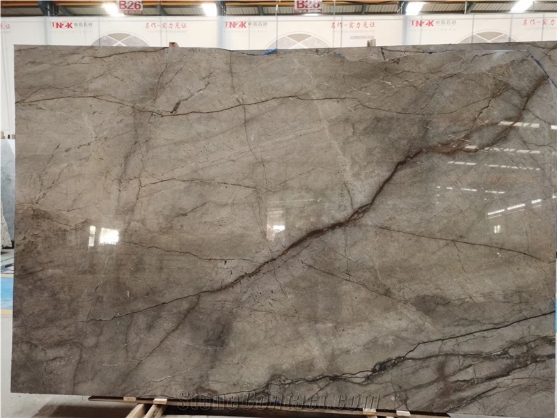 Silver River Marble Stone Slab For Interior Decoration