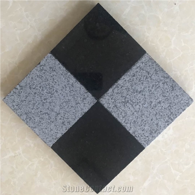 Absolute Black Granite Tiles 12X12 China Black Granite Tile