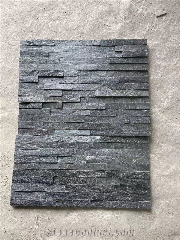 Black Quartzite Cultured Stone Veneer  Wall Cladding