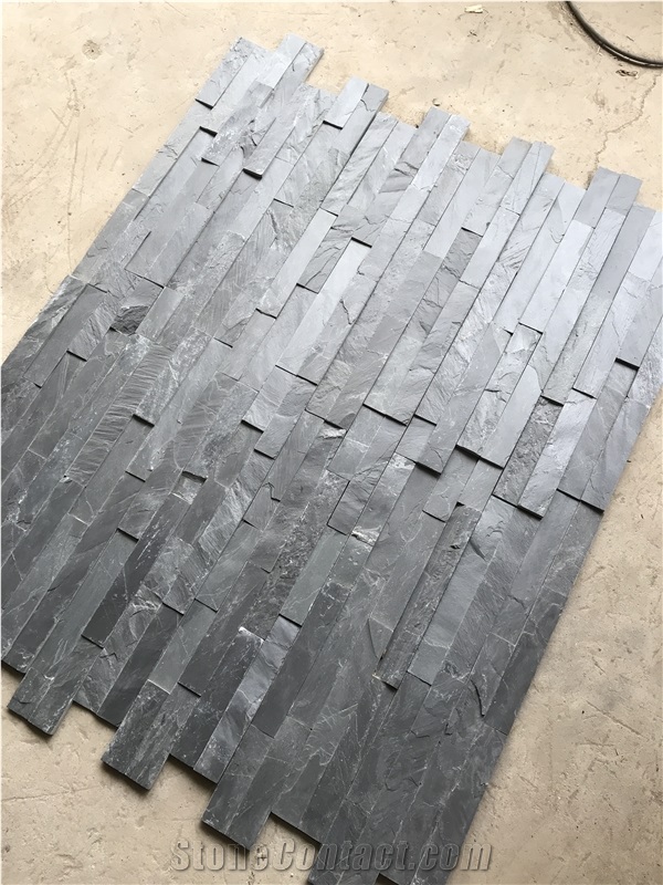 China Black Slate Stacked Stone Veneer