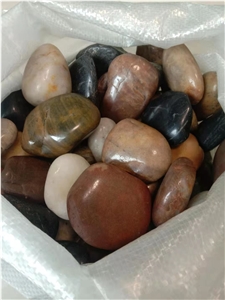 Landscape High Polished Mixed Color Pebble Stone