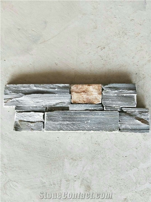 P013 Grey Slate Stone Wall Stone Cladding