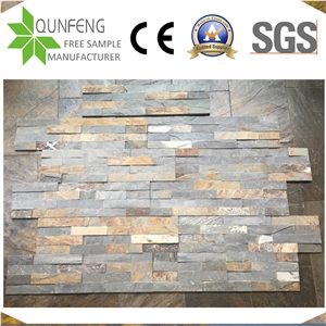 China Natural Multicolor Split Stone Slate Wall Panel