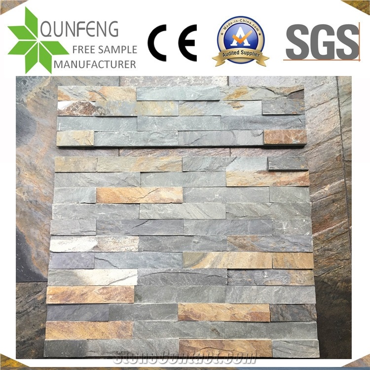 China Natural Split Multicolor Slate Cheap Stone Veneer