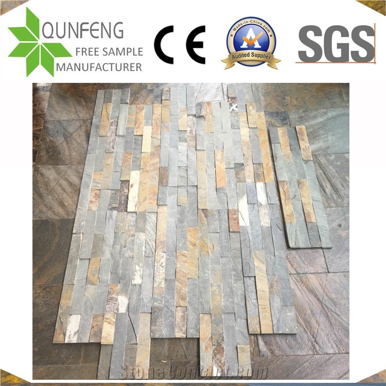 China Natural Split Multicolor Slate Cheap Stone Veneer
