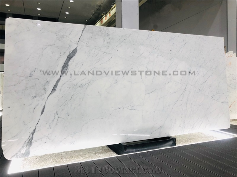 Bianco Statuario Carrara Venato Marble Slab Tiles
