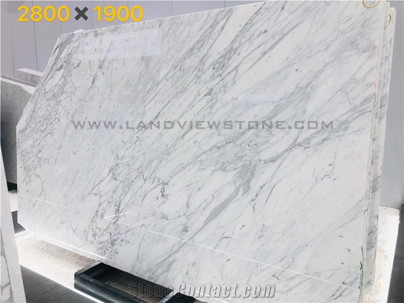 Bianco Statuario Carrara Venato Marble Slab Tiles