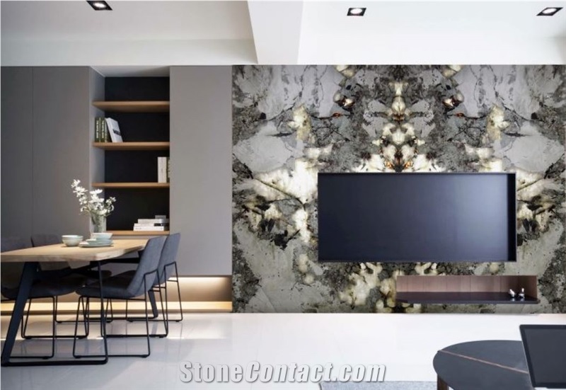 Branco Tourmaline Granite Slabs Wall & Decor