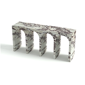 Custom Calcatta Viola Stone Console Table Entryway Table