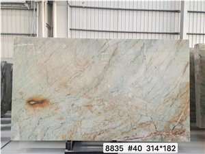 Alexandrita Quartzite Parrot Green Wall Background Slab