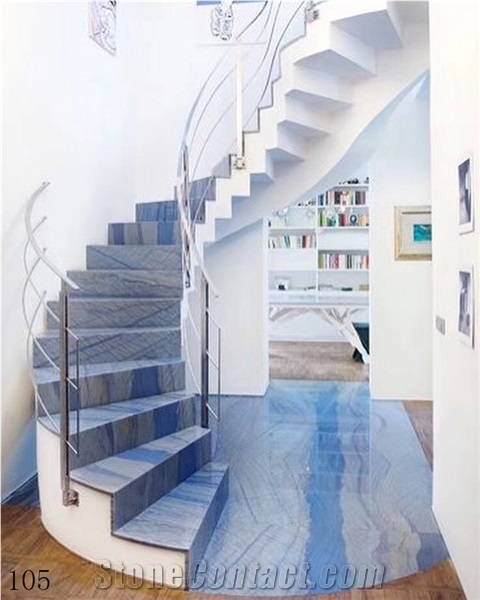 Brazil Azul Macaubas Quartzite Polished Slab For Living Room