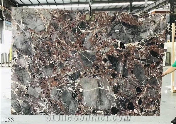 Brazil Chocolate Bordeaux Marble Polished For Interior Use
