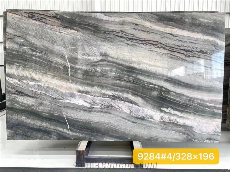 Brazil Misty Rain Green Quartzite Big Polished Slab Tile