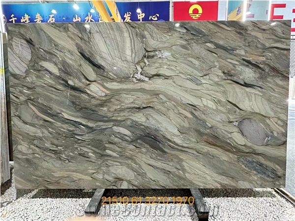 Brazil Silk Road Quartzite Multicolor Slabs For Interior Use