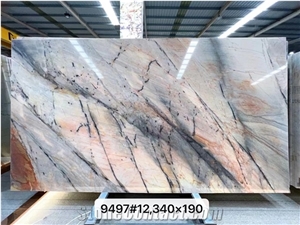 Brazil Stormy Sky Quartzite Large Slabs For Interior Design