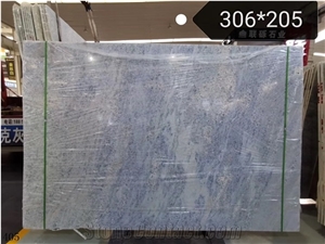 Brazil Tropical Blue Marble Polished Slabs For Living Room