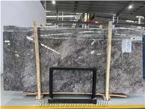 China Cloud Grey Marble Standard Slabs For Interior Design